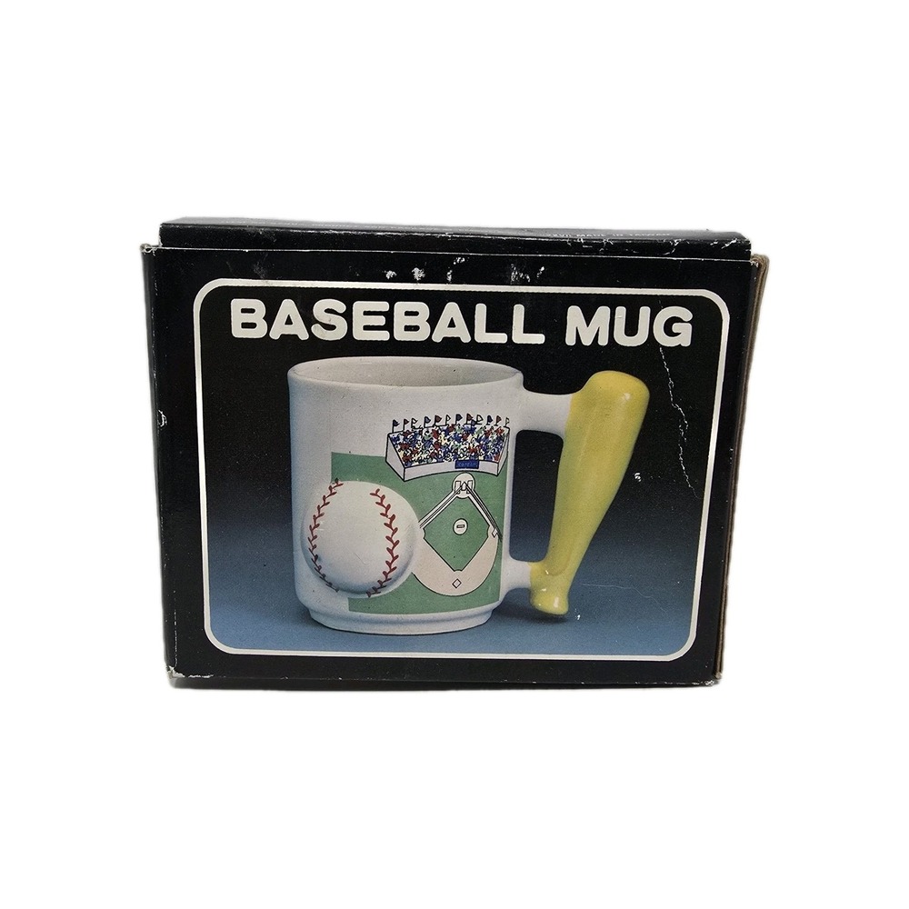 3D Baseball Game Themed Home Run Mug Elson Brand Made In Taiwan Vintage New‎